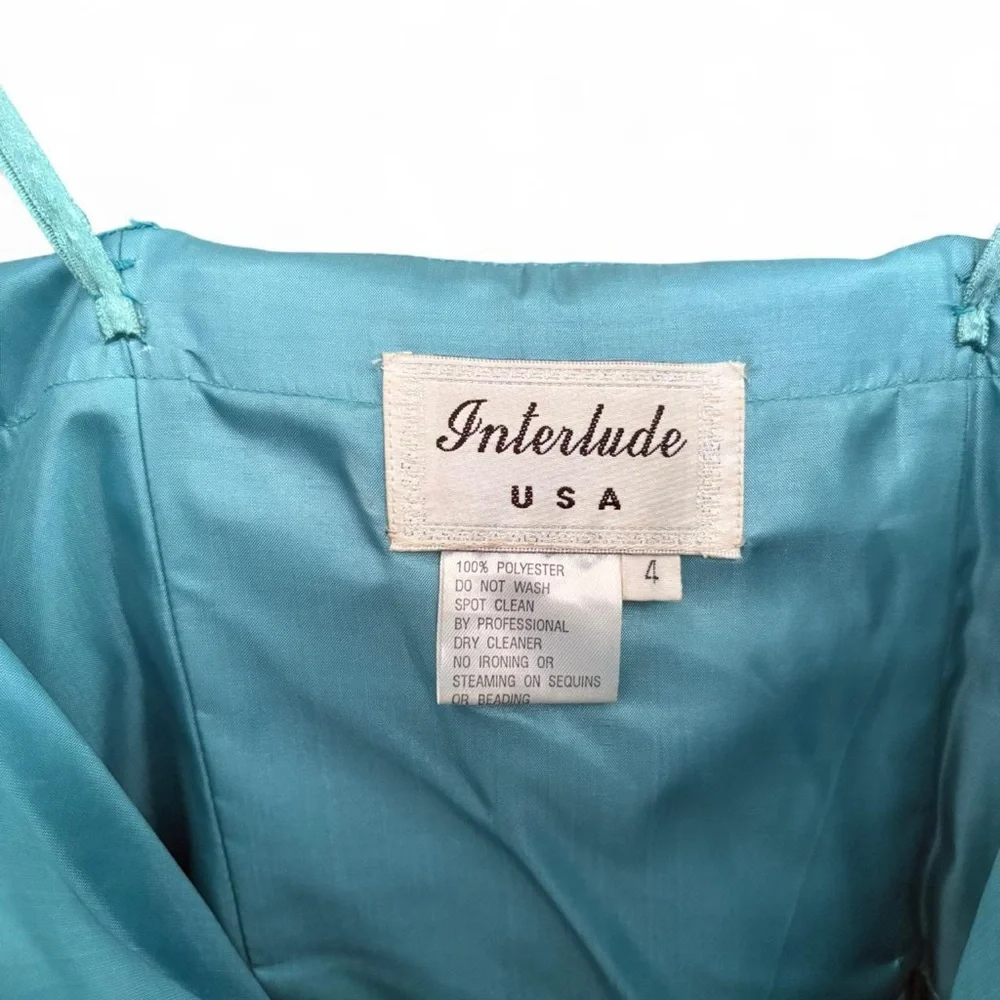 Interlude Turquoise Strapless Dress - Picture 2 of 5
